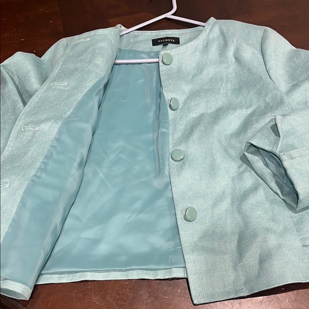 Talbots linen blazer - blue- size 16 women’s